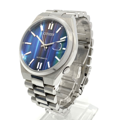 Citizen Collection Mechanical Tsuyosa NJ0151-53W automatic wristwatch with blue gradient dial and display back