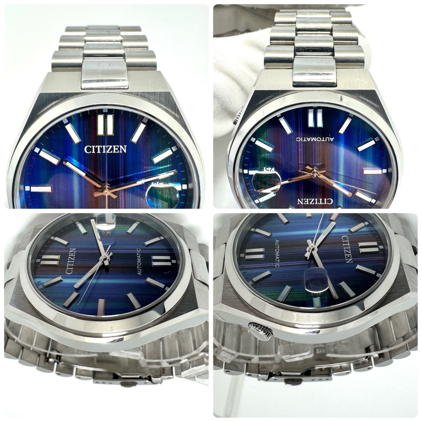 Citizen Collection Mechanical Tsuyosa NJ0151-53W automatic wristwatch with blue gradient dial and display back