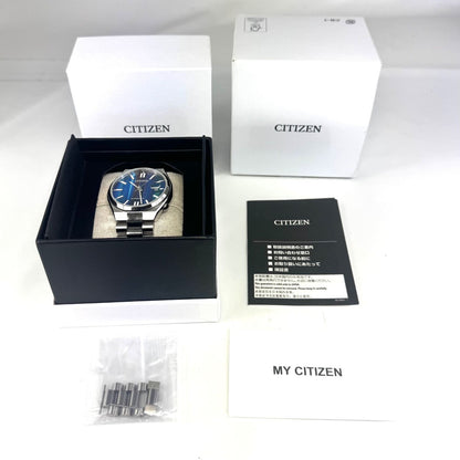 Citizen Collection Mechanical Tsuyosa NJ0151-53W automatic wristwatch with blue gradient dial and display back