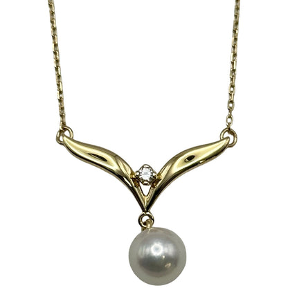 Mikimoto Pearl Necklace in Gold K18 with 19.2 mm pearl and 40 cm chain for ladies