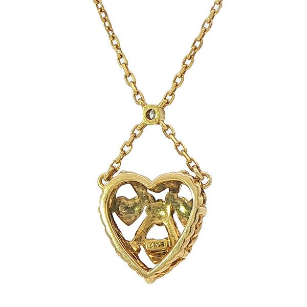 Mikimoto Heart Diamond 0.03ct Necklace with 39cm chain and heart-shaped diamond pendant