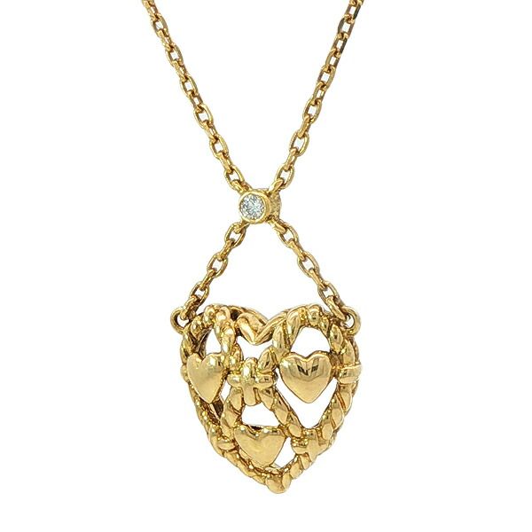Mikimoto Heart Diamond 0.03ct Necklace with 39cm chain and heart-shaped diamond pendant
