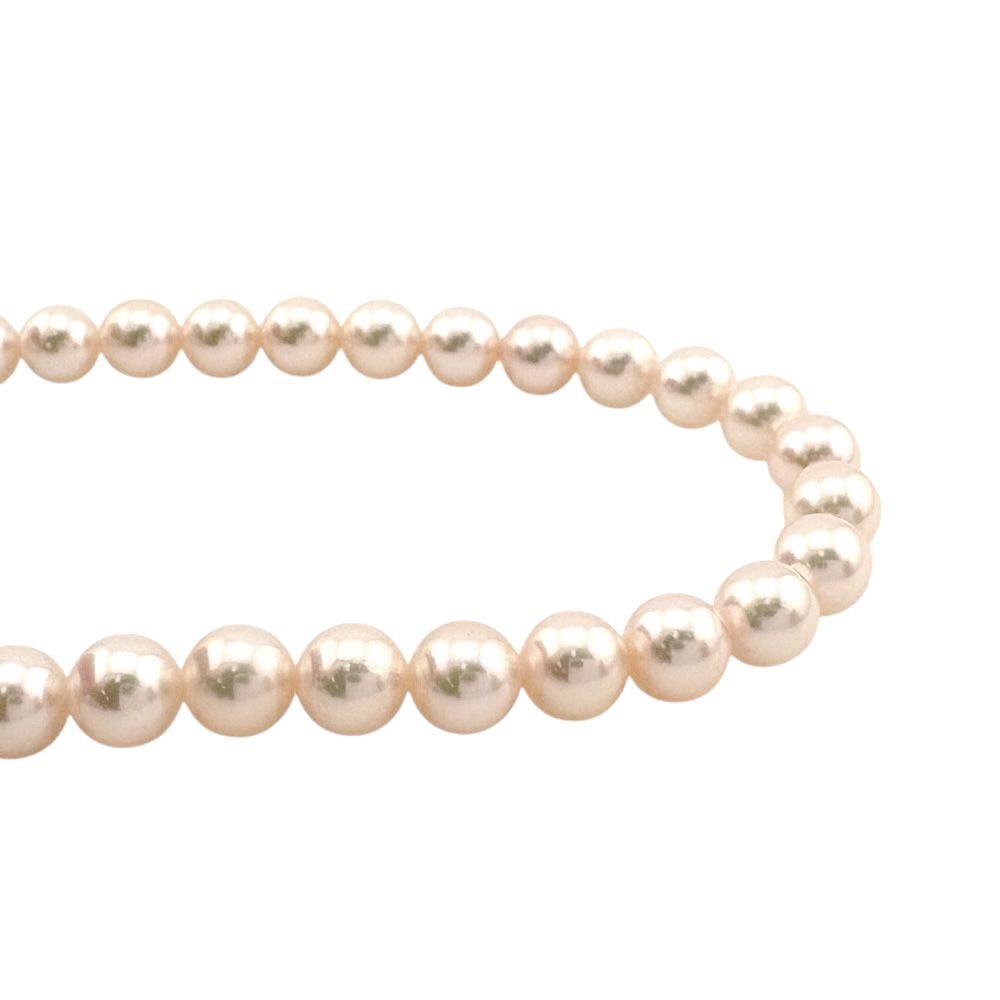 MIKIMOTO 18K yellow gold necklace featuring a single 5.2mm pearl on a 40cm chain for women