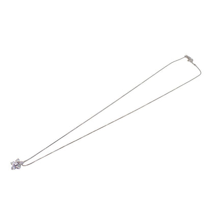 Tasaki pearl necklace pendant with 0.53ct diamonds on 45cm white gold chain featuring flower design