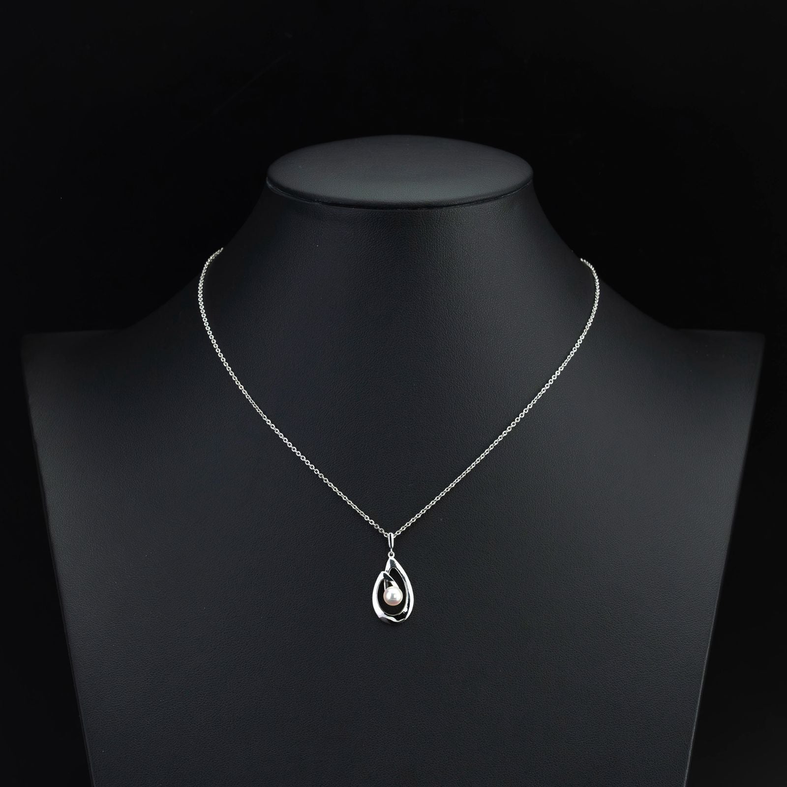 Mikimoto Akoya pearl necklace with 5mm single pearl pendant on SV925 silver chain