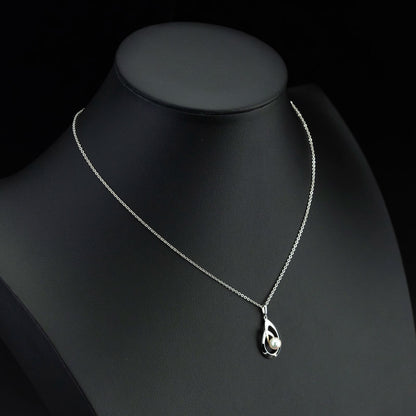 Mikimoto Akoya pearl necklace with 5mm single pearl pendant on SV925 silver chain