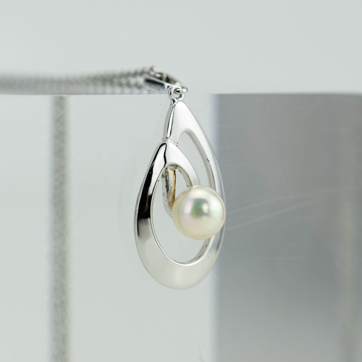 Mikimoto Akoya pearl necklace with 5mm single pearl pendant on SV925 silver chain