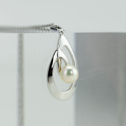 Mikimoto Akoya pearl necklace with 5mm single pearl pendant on SV925 silver chain