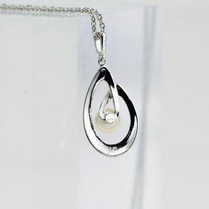 Mikimoto Akoya pearl necklace with 5mm single pearl pendant on SV925 silver chain