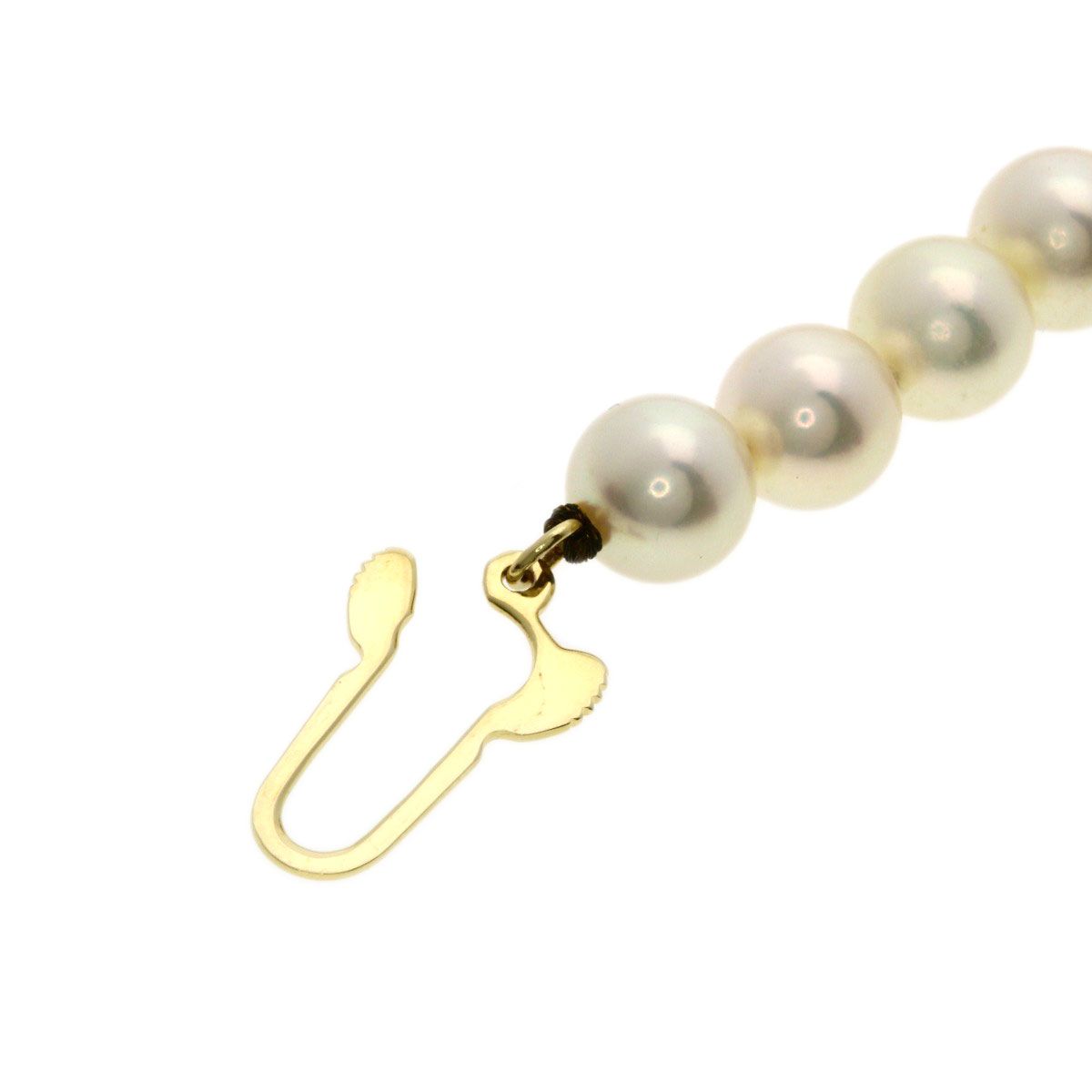 MIKIMOTO women's pearl necklace with 6.5-7mm pearls on a 37cm K14YG gold chain