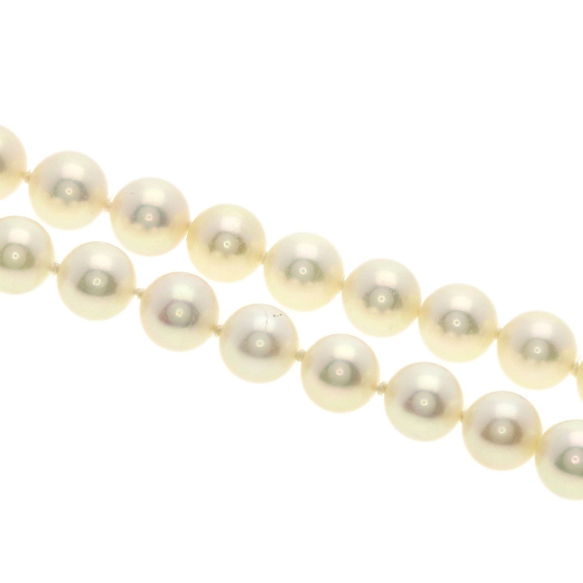 MIKIMOTO women's pearl necklace with 6.5-7mm pearls on a 37cm K14YG gold chain