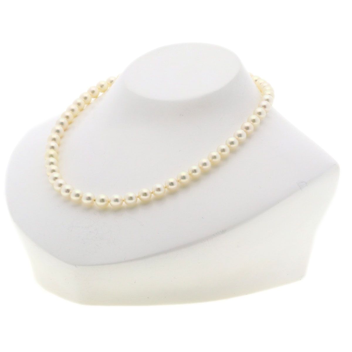 MIKIMOTO women's pearl necklace with 6.5-7mm pearls on a 37cm K14YG gold chain