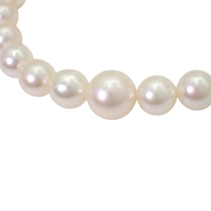 Mikimoto Akoya pearl necklace with 4-7mm white and natural pink pearls on a 45cm silver chain