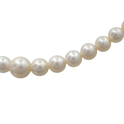 Mikimoto Akoya pearl necklace with 4-7mm white and natural pink pearls on a 45cm silver chain