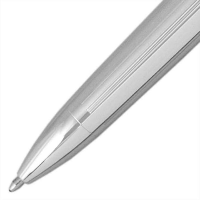 Cross Twist Townsend ballpoint pen in chrome with black and gold, brass body, 14.7 cm length