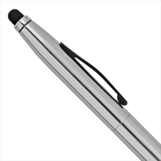 CROSS Tech2 black multi-function pen with chrome finish, ballpoint tip and stylus, 136mm length