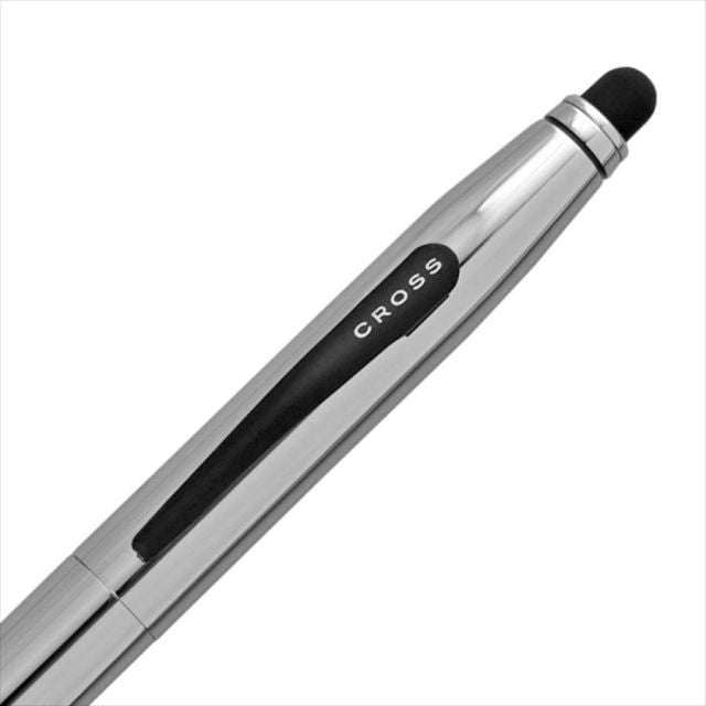 CROSS Tech2 black multi-function pen with chrome finish, ballpoint tip and stylus, 136mm length
