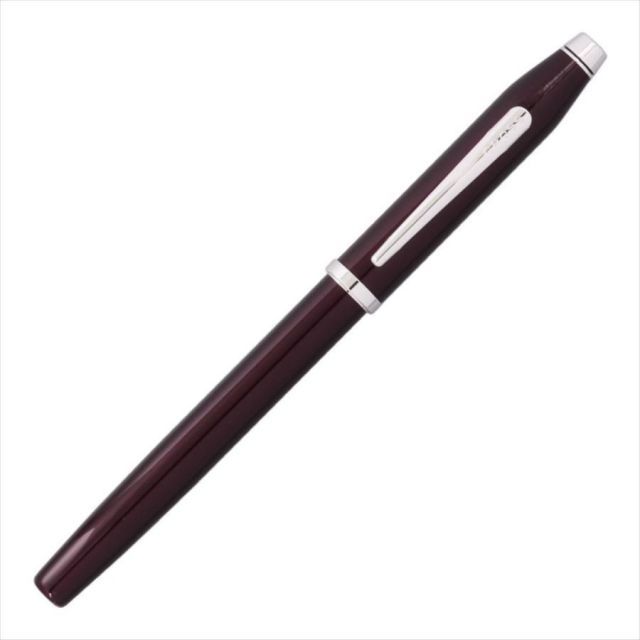 Cross Century 2 ballpoint pen in translucent plum lacquer with silver accents