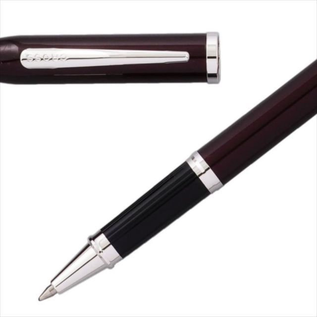Cross Century 2 ballpoint pen in translucent plum lacquer with silver accents