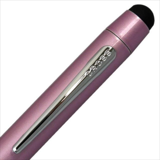 CROSS TekSpeed Plus AT0090-6 Frosty Pink multi-function pen with black and red ballpoints and 0.5mm mechanical pencil