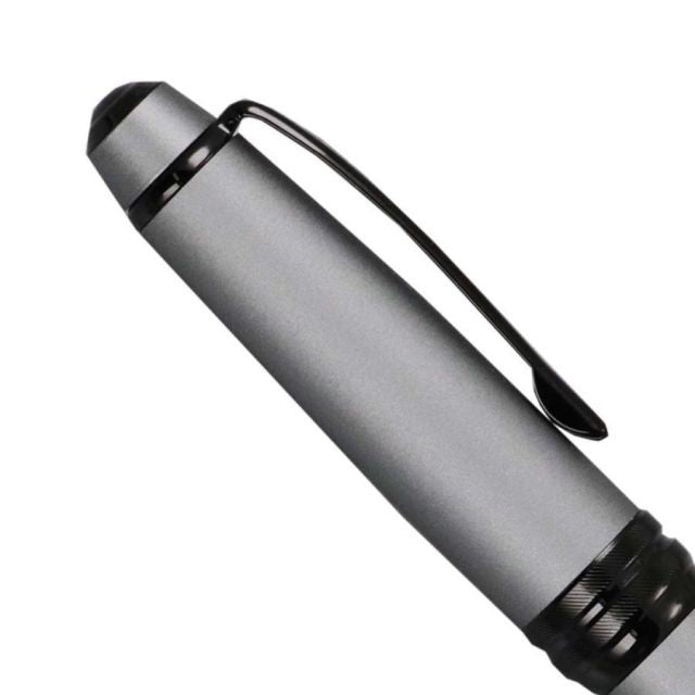 CROSS matte gray ballpoint pen NAT0452-20 with brass barrel, lacquer finish, and black PVD accents