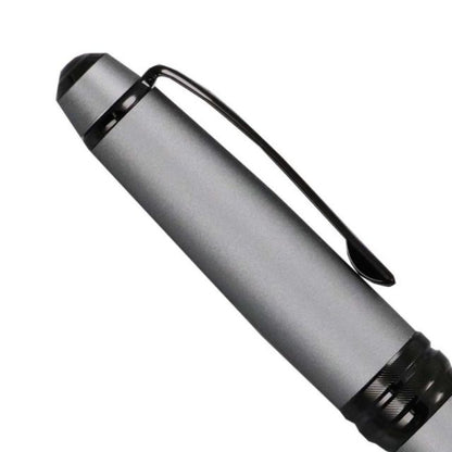 CROSS matte gray ballpoint pen NAT0452-20 with brass barrel, lacquer finish, and black PVD accents
