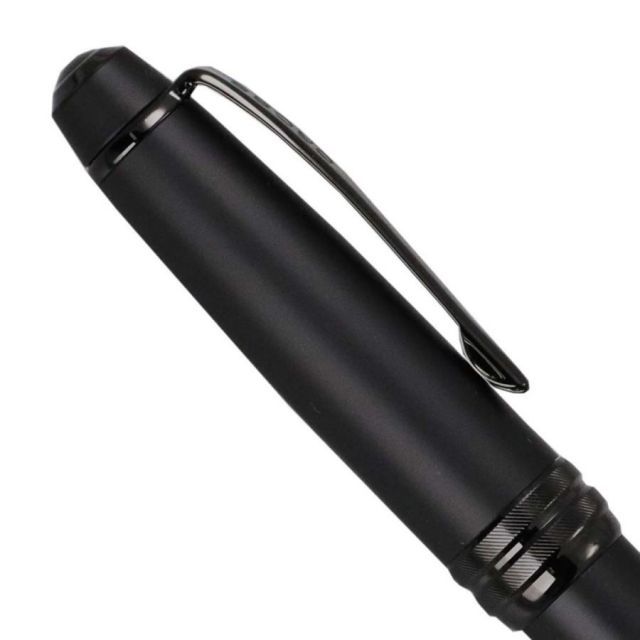 Cross Bailey NAT0452-19 matte black lacquer ballpoint pen with brass body and twist type mechanism