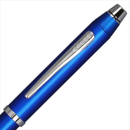 Cross TECH3 Texree metallic blue rotating multi-function pen with black and red ballpoint and pencil