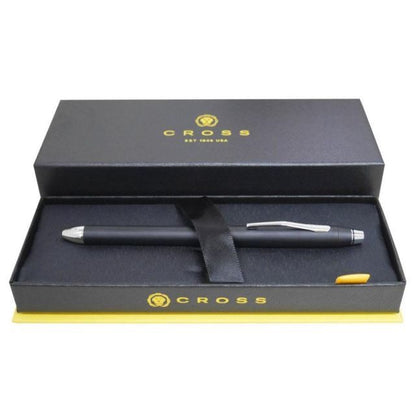 Cross Texree AT0090-3ST black ballpoint pen with brass body and brass cap