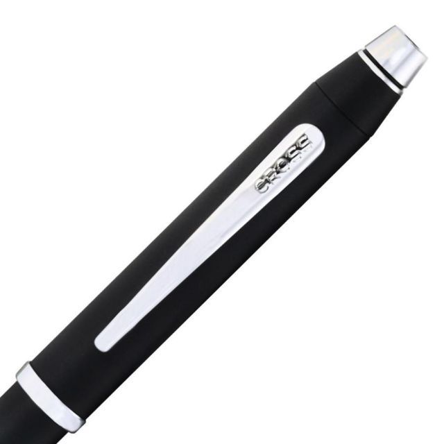 Cross Texree AT0090-3ST black ballpoint pen with brass body and brass cap