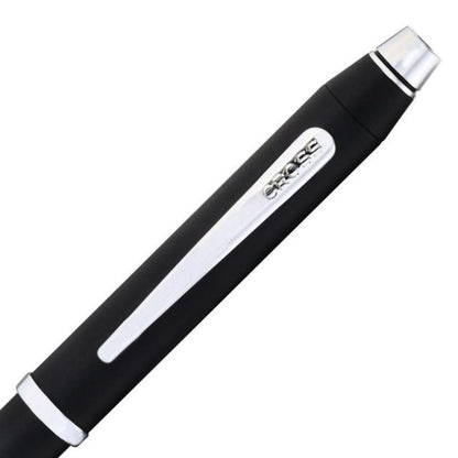 Cross Texree AT0090-3ST black ballpoint pen with brass body and brass cap