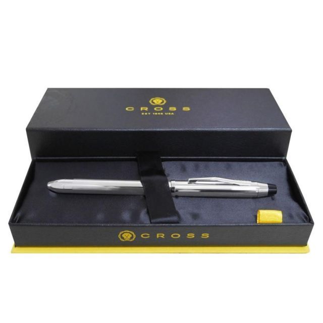 Cross Tech3 TekSuri multi-function pen in chrome with brass body and chrome plating