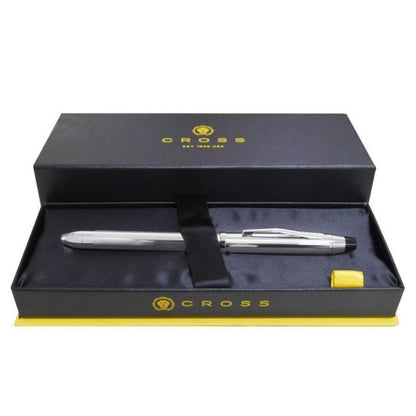 Cross Tech3 TekSuri multi-function pen in chrome with brass body and chrome plating