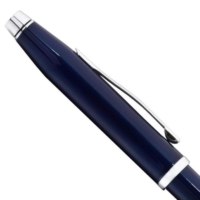 CROSS Century 2 ballpoint pen in blue lacquered chrome with sleek design and silver accents