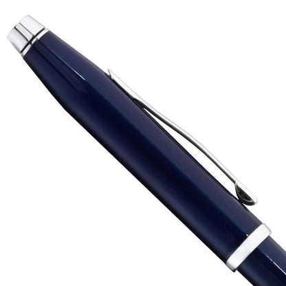 CROSS Century 2 ballpoint pen in blue lacquered chrome with sleek design and silver accents