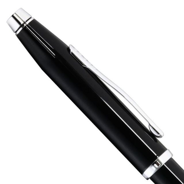 Cross Century 2 ballpoint pen in black lacquer finish with polished chrome accents