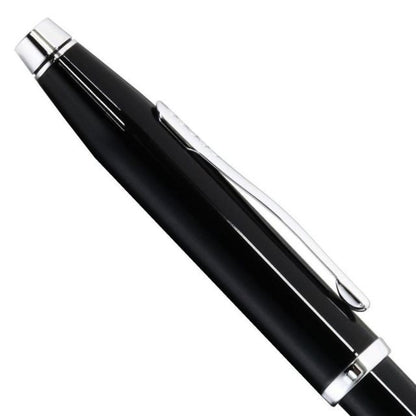 Cross Century 2 ballpoint pen in black lacquer finish with polished chrome accents