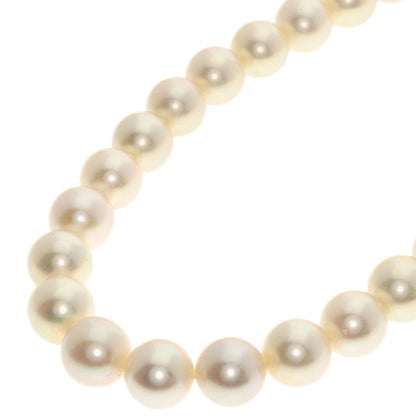 Tasaki pearl necklace and earring set with 7.5-9.4mm pearls on a 42cm white gold and silver chain