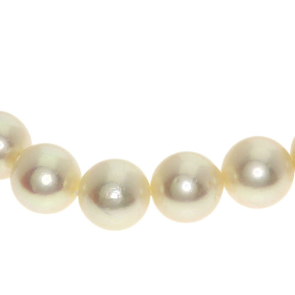 Tasaki pearl necklace and earring set with 7.5-9.4mm pearls on a 42cm white gold and silver chain