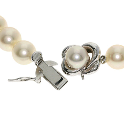 Tasaki pearl necklace and earring set with 7.5-9.4mm pearls on a 42cm white gold and silver chain