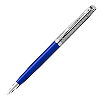 WATERMAN Metropolitan Deluxe Blue Wave CT fountain pen with blue wave pattern and chrome trims