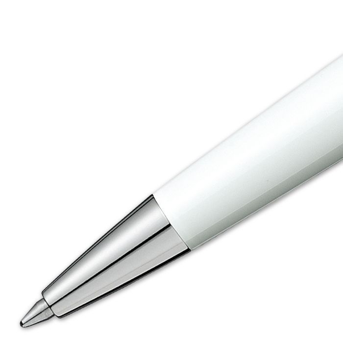 Waterman Metropolitan Deluxe White CT ballpoint pen with silver trim and white lacquer finish