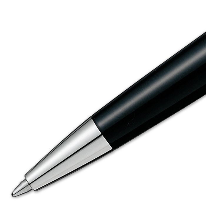 Waterman Metropolitan Deluxe Black CT ballpoint pen with lacquered brass body and chrome trim
