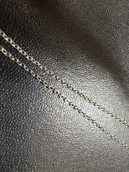 Mikimoto silver pearl necklace with 39.5cm length and sterling silver stamp shown on white background
