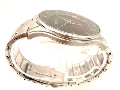 Citizen Eco-Drive men's watch with black dial and stainless steel bracelet model E031-S103720