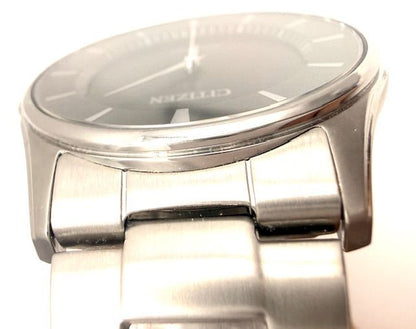 Citizen Eco-Drive men's watch with black dial and stainless steel bracelet model E031-S103720