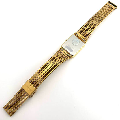 Used CITIZEN 6031-G03715 gold quartz watch with mesh band showing gold base metal body only