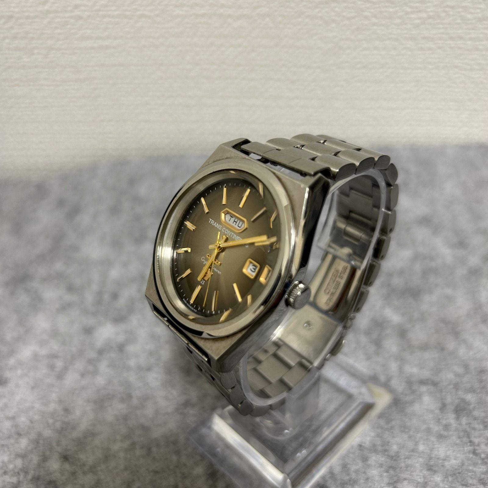 CITIZEN Crystal Seven Revival Edition Automatic Watch TRANS CONTINENTS with stainless steel band and black dial in box