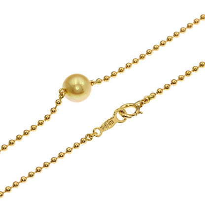 MIKIMOTO ladies pearl necklace with 6.3mm pearls and 38.5cm gold chain in K18YG