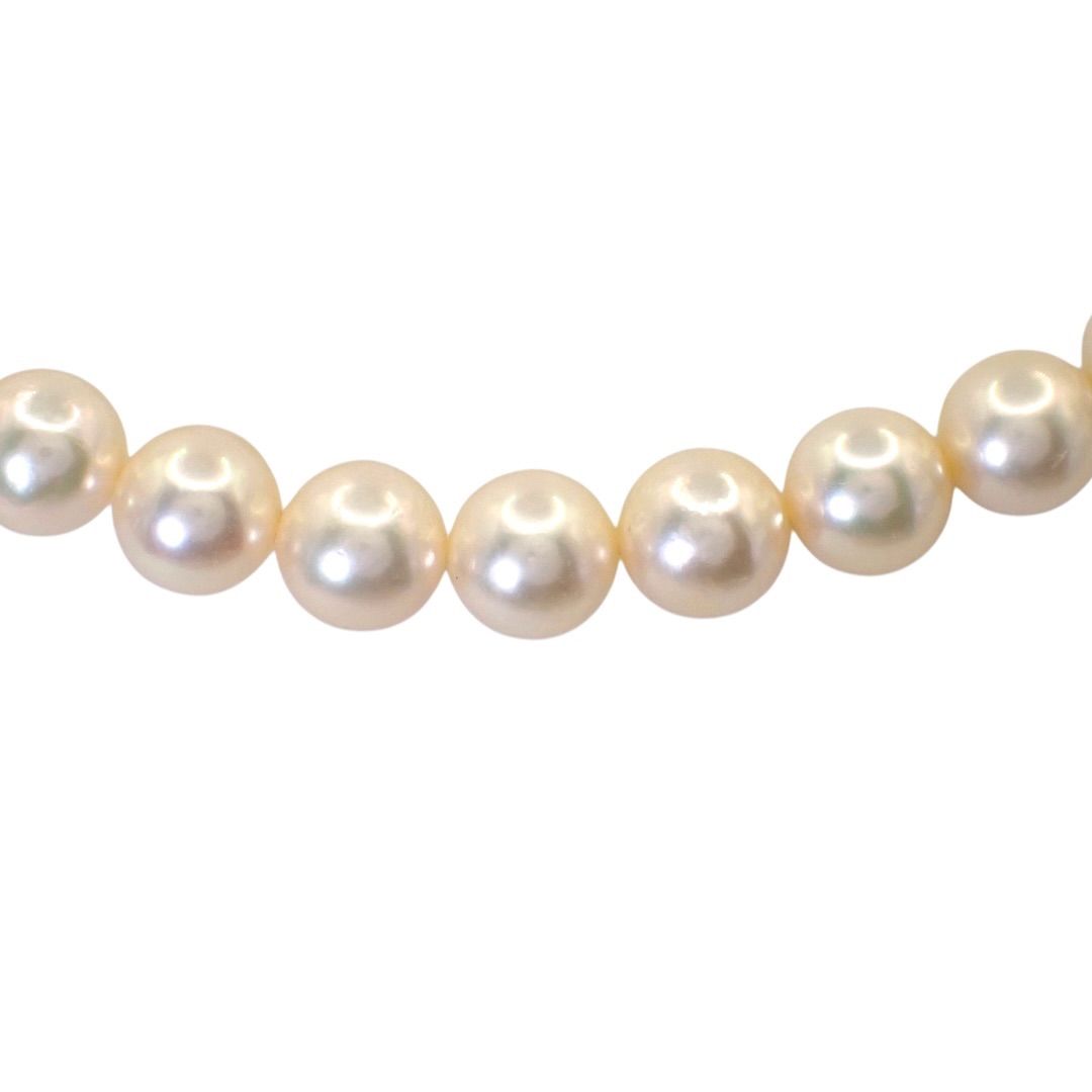 Tasaki Pearl 6.5-7.0mm white pearl necklace silver choker jewelry 44cm length
